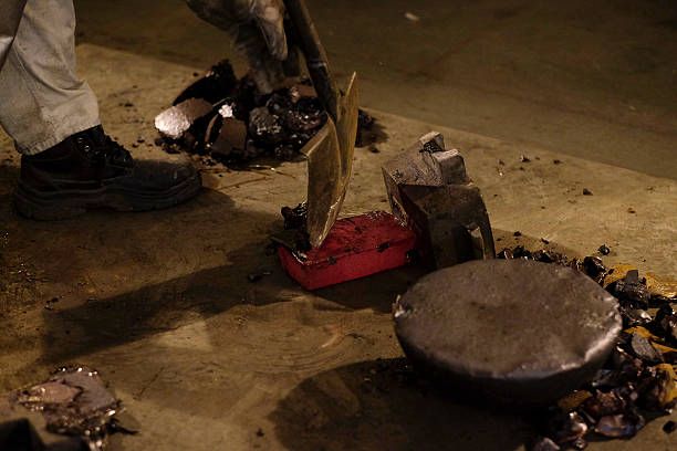 Gold casting floor operations
