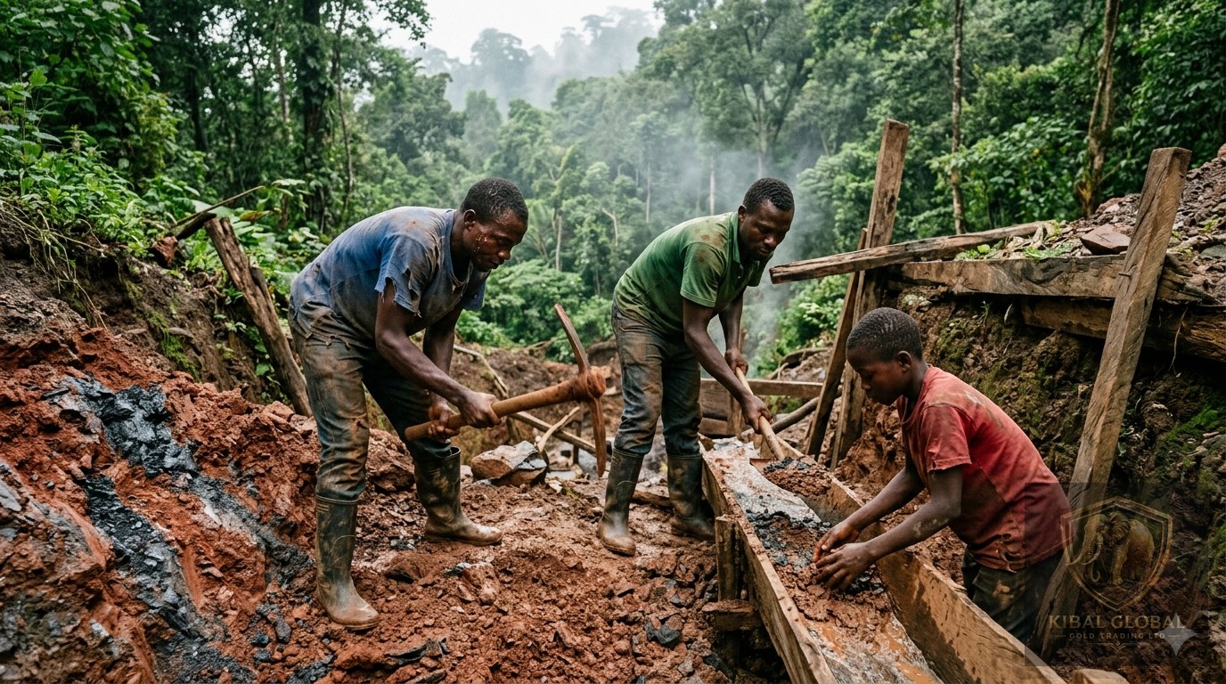 Artisanal coltan mining in Eastern Democratic Republic of Congo