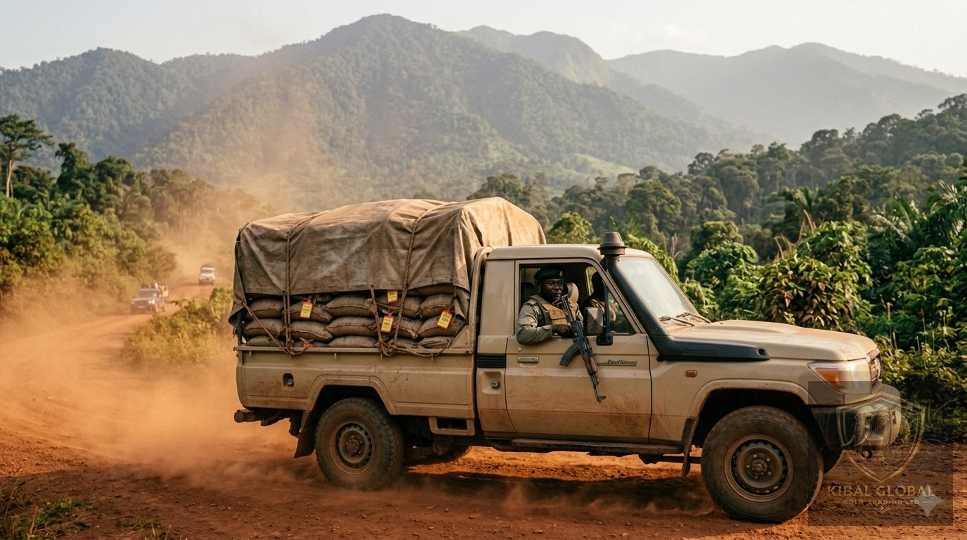 Secure transport of iTSCi-tagged coltan from mine to export hub