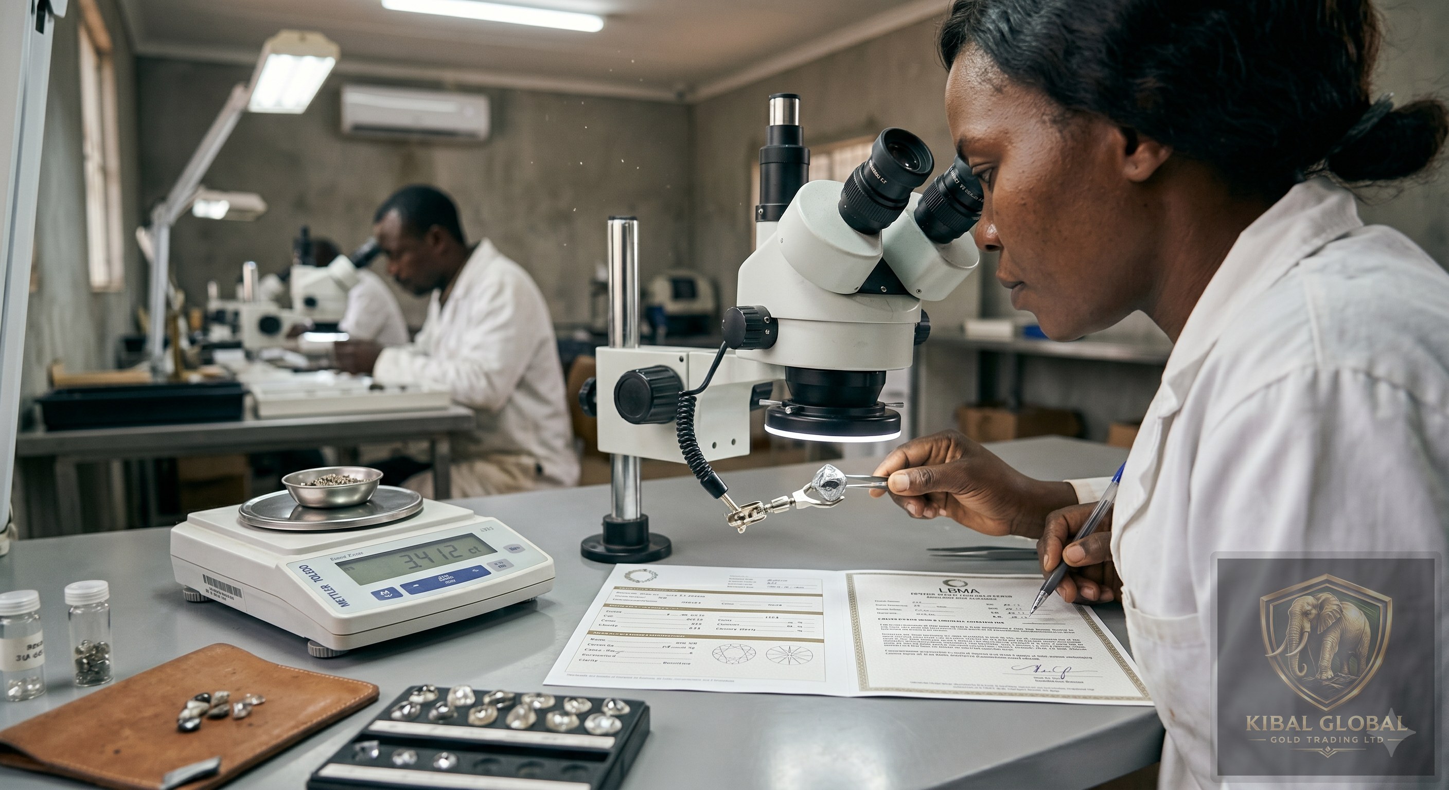 Professional 4Cs grading and certification of rough diamonds