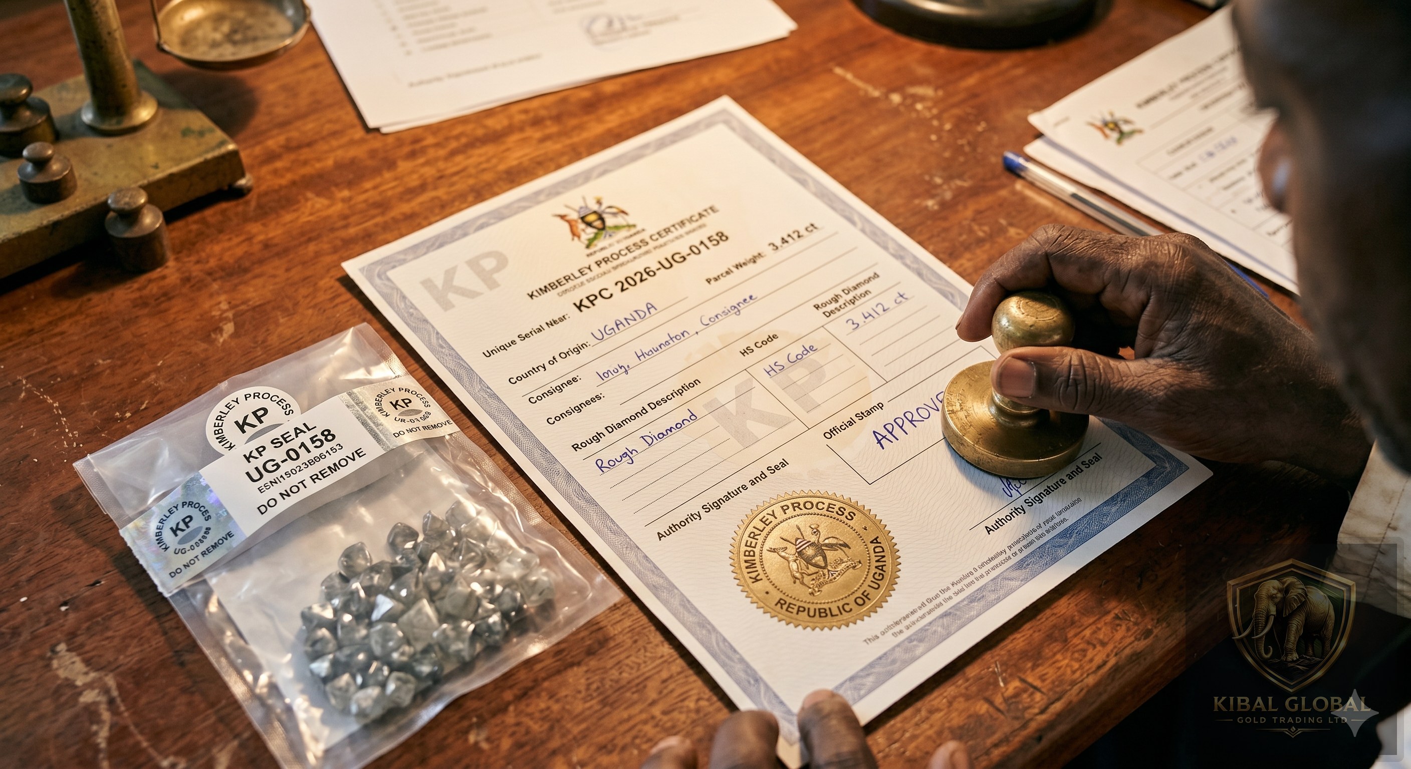 Kimberley Process certification and tamper-evident parcel sealing