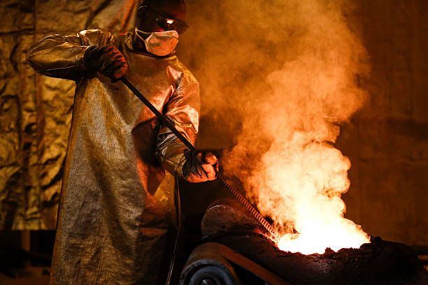 Gold smelting operations at Kibal facility