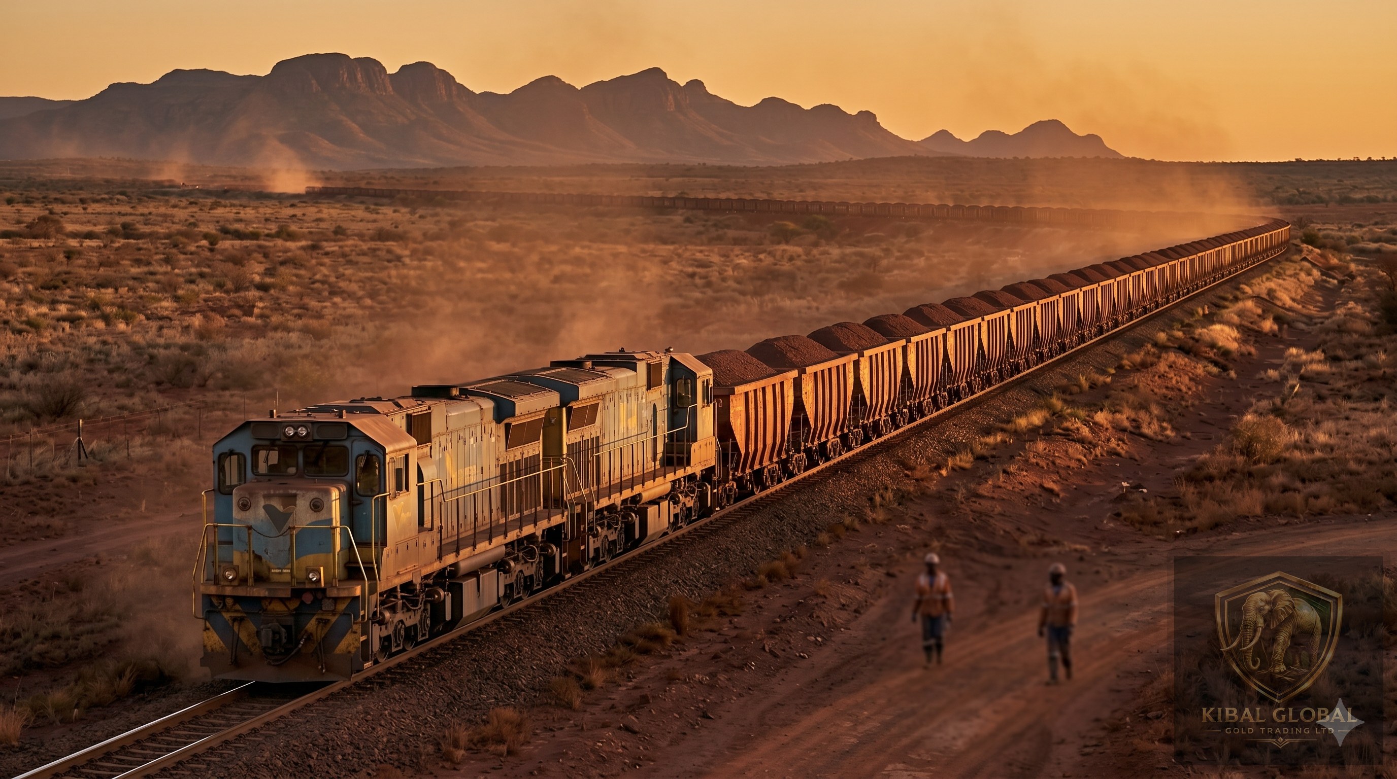 Heavy-haul rail transport of iron ore to export port