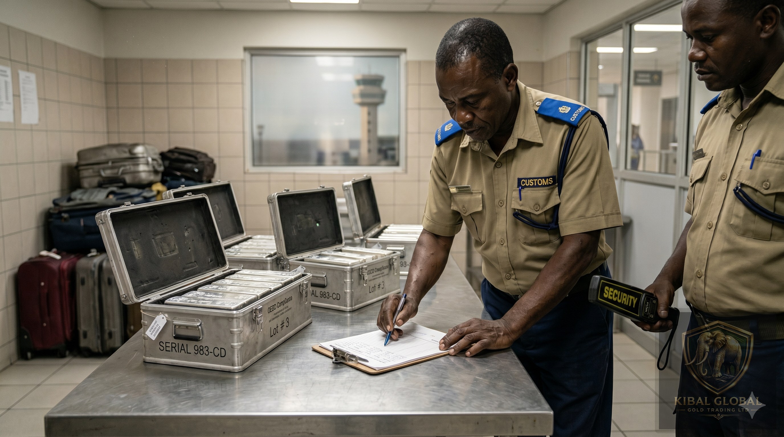 Customs inspection and export clearance of silver bars