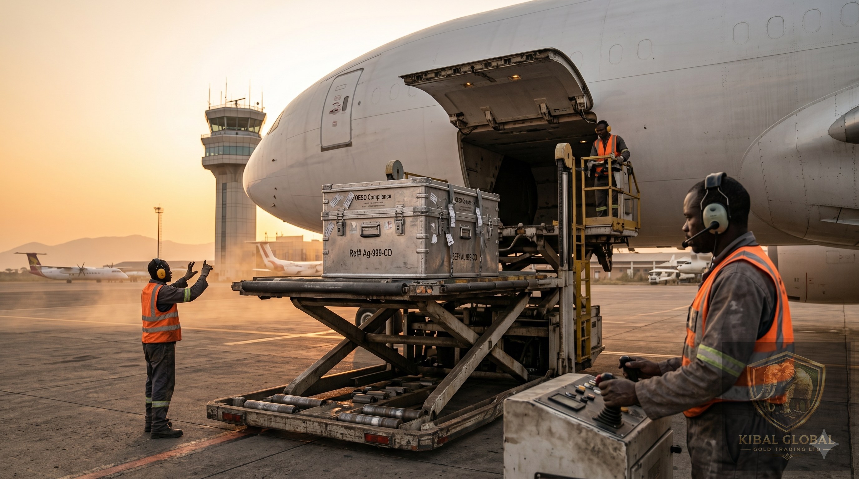 Air freight delivery of silver doré bars to international refiners